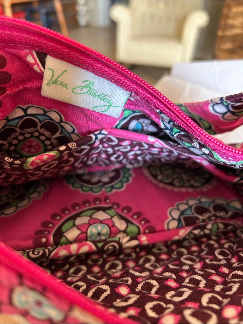 Vera Bradley retired Maggie handbag in the "Cupcakes Pink" pattern. Retired. - Picture 4 of 4